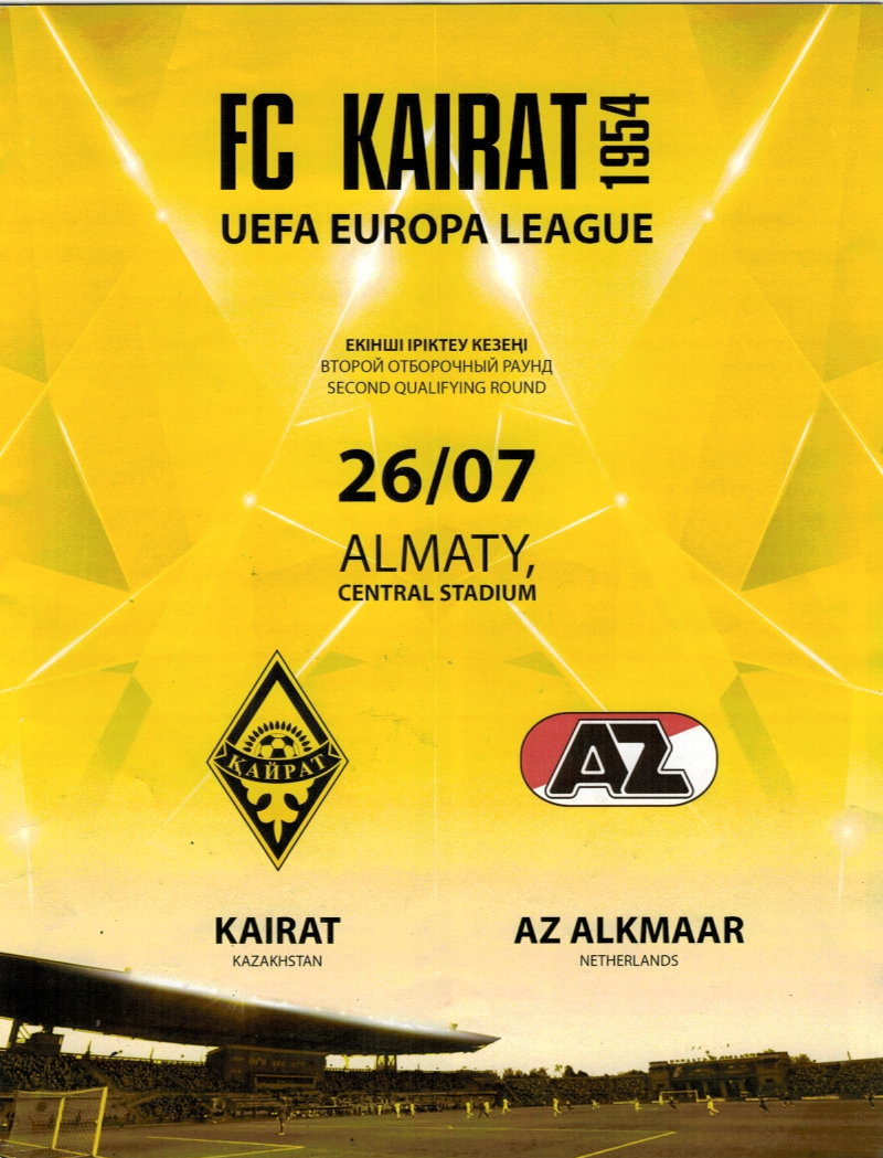 AZ Programma 26-jul-2018 Kairat Almaty uit